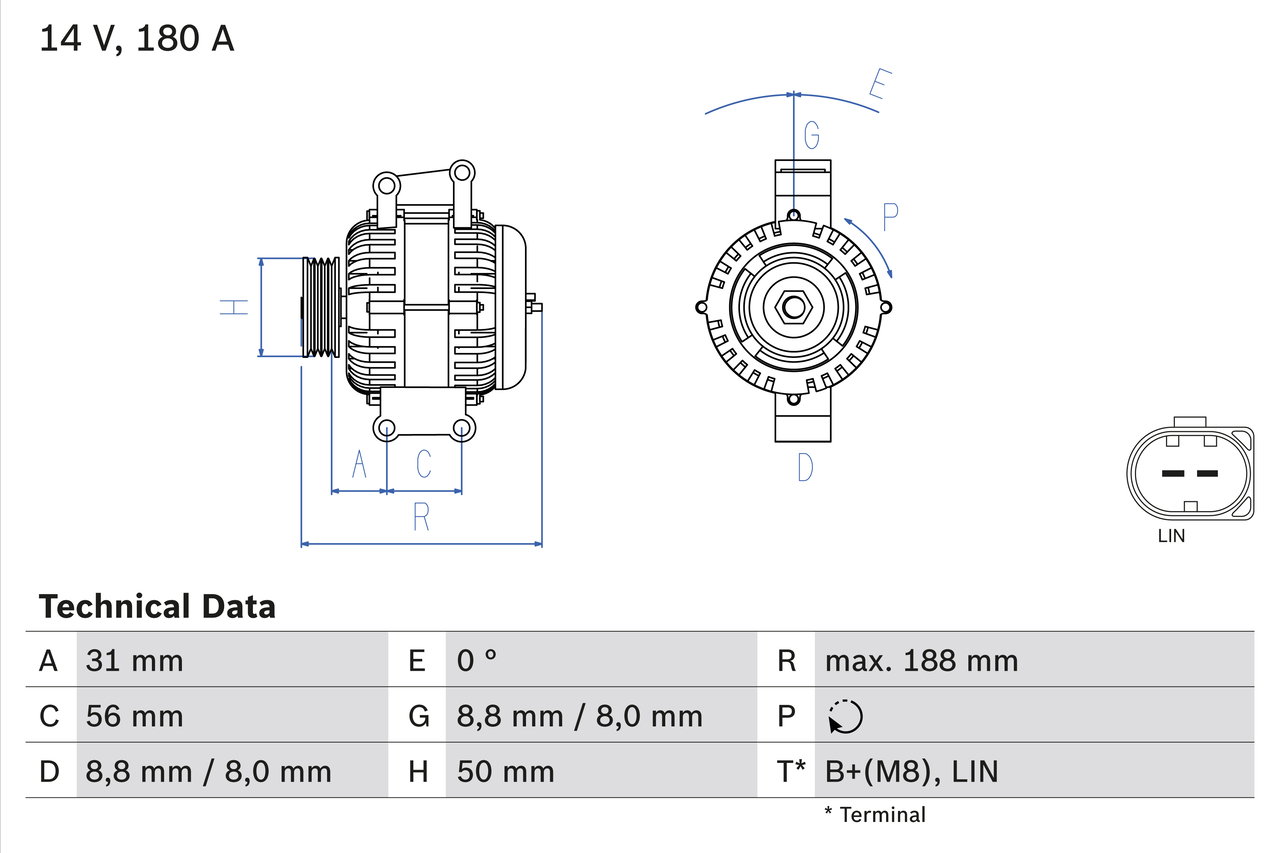 Alternator/Dynamo Bosch 0 986 047 700
