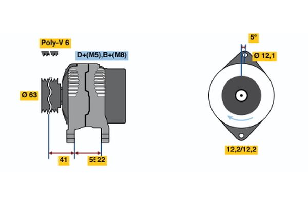 Alternator/Dynamo Bosch 0 986 047 781