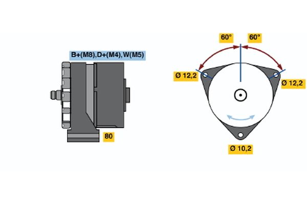 Alternator/Dynamo Bosch 0 986 047 870