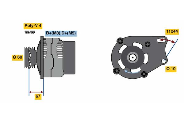 Alternator/Dynamo Bosch 0 986 048 541