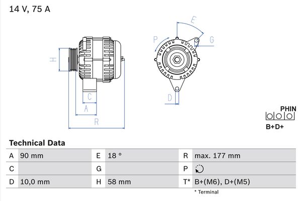 Alternator/Dynamo Bosch 0 986 049 111