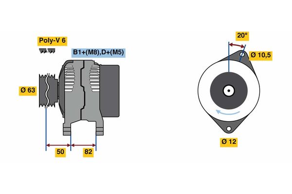 Alternator/Dynamo Bosch 0 986 049 420