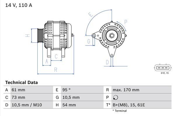 Alternator/Dynamo Bosch 0 986 049 430