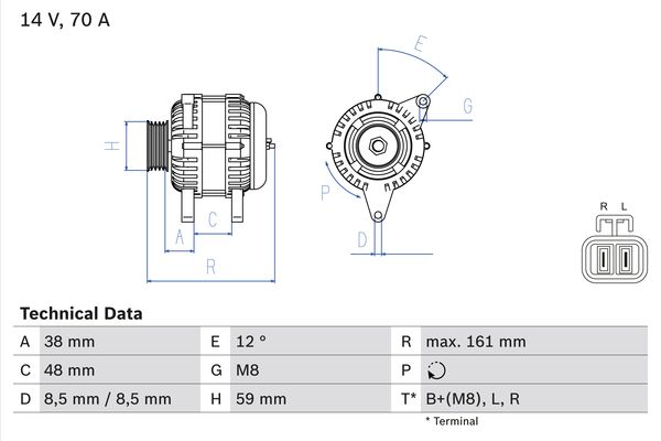 Alternator/Dynamo Bosch 0 986 049 570