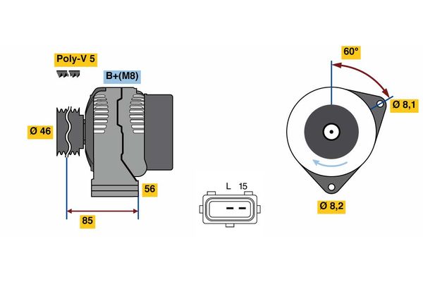 Alternator/Dynamo Bosch 0 986 049 620