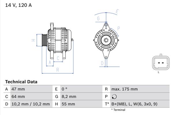 Alternator/Dynamo Bosch 0 986 049 650