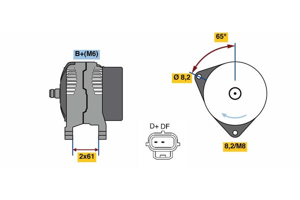 Alternator/Dynamo Bosch 0 986 049 750