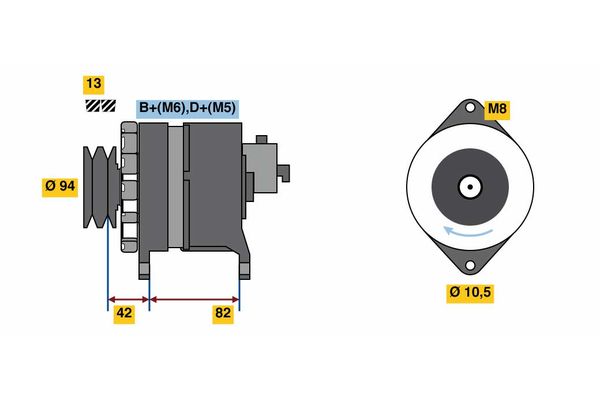 Alternator/Dynamo Bosch 0 986 049 850