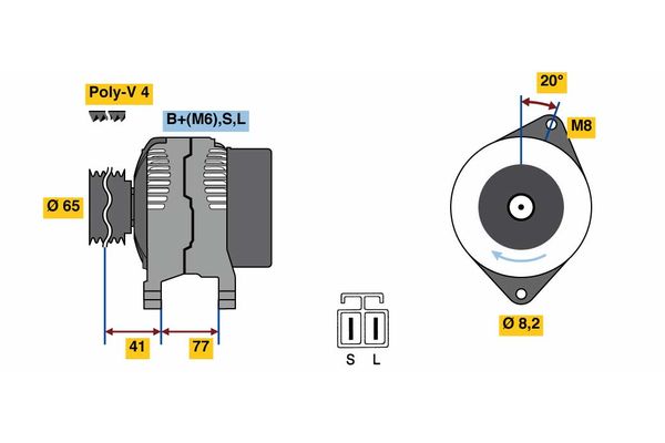 Alternator/Dynamo Bosch 0 986 049 900