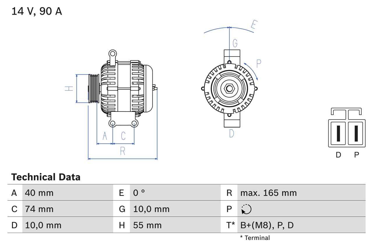 Alternator/Dynamo Bosch 0 986 080 320