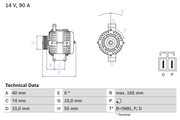 Alternator/Dynamo Bosch 0 986 080 320