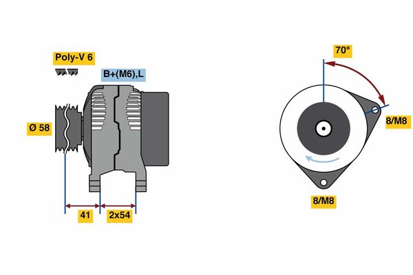 Alternator/Dynamo Bosch 0 986 080 340