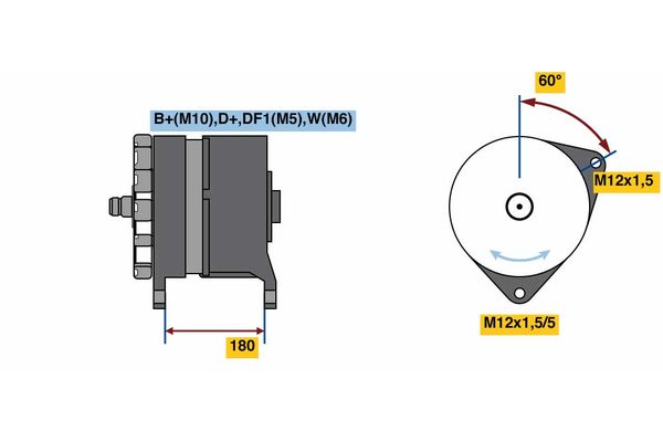 Alternator/Dynamo Bosch 0 986 080 360
