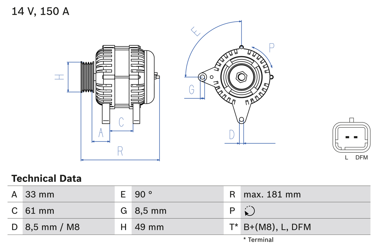 Alternator/Dynamo Bosch 0 986 080 420