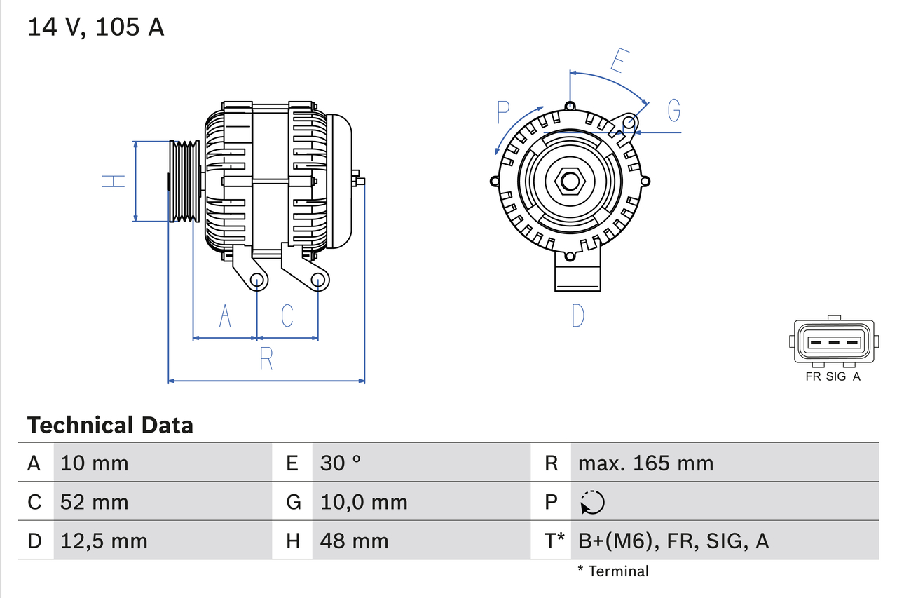 Alternator/Dynamo Bosch 0 986 080 440