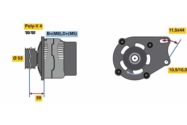 Alternator/Dynamo Bosch 0 986 080 540