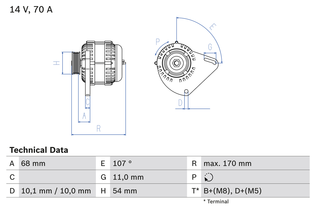 Alternator/Dynamo Bosch 0 986 080 560