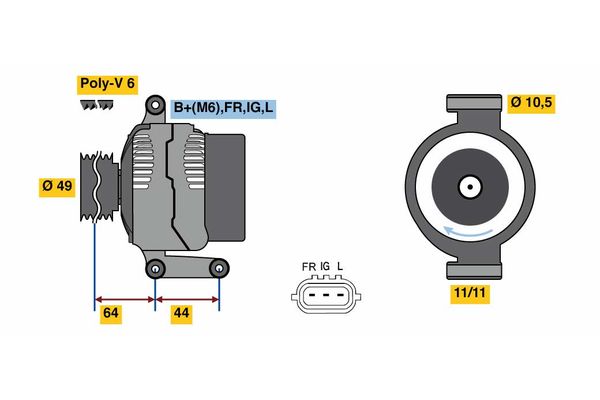 Alternator/Dynamo Bosch 0 986 080 610