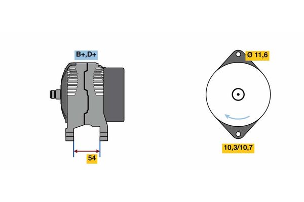 Alternator/Dynamo Bosch 0 986 080 630