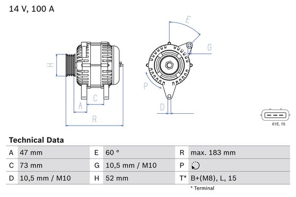 Alternator/Dynamo Bosch 0 986 080 920