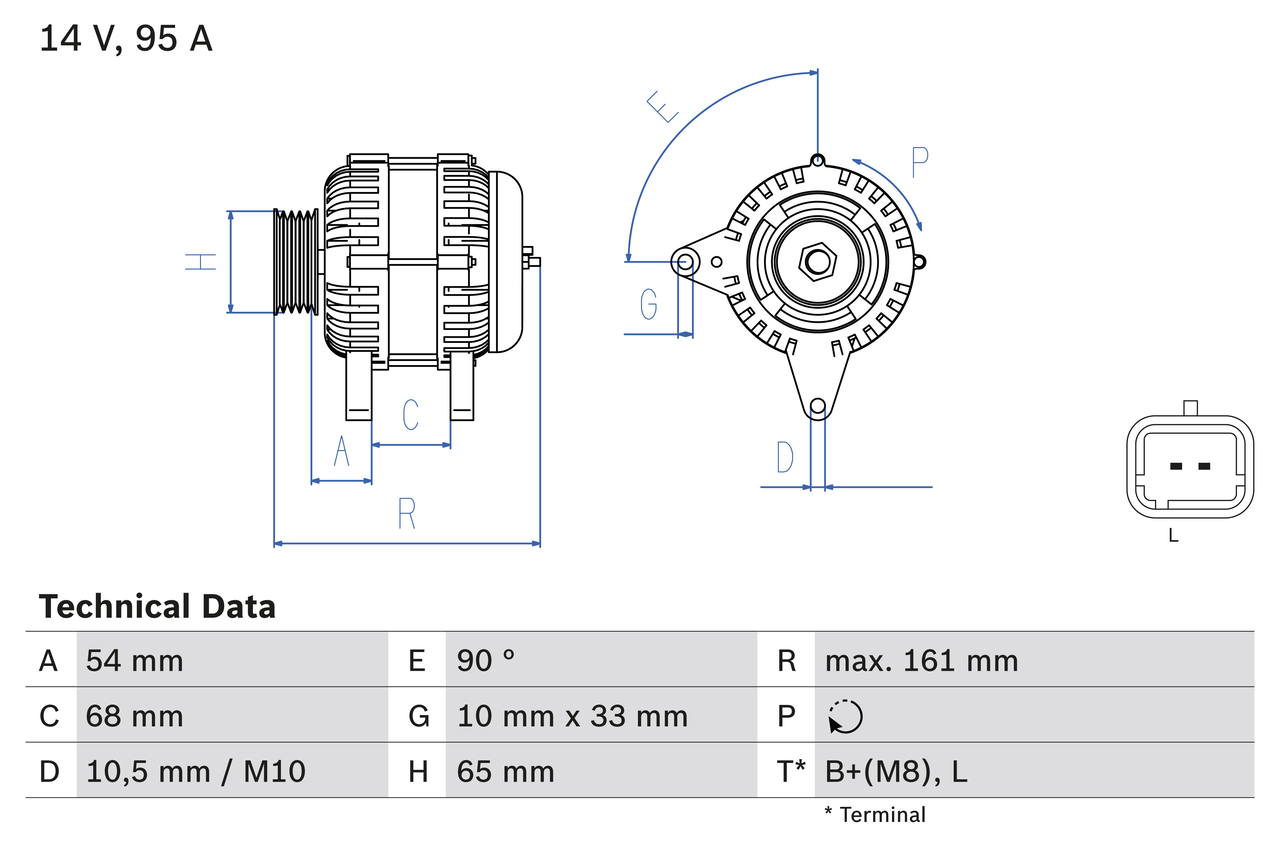 Alternator/Dynamo Bosch 0 986 080 960
