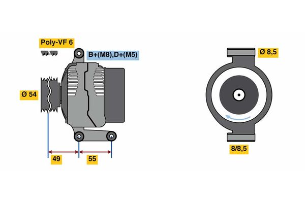 Alternator/Dynamo Bosch 0 986 080 980