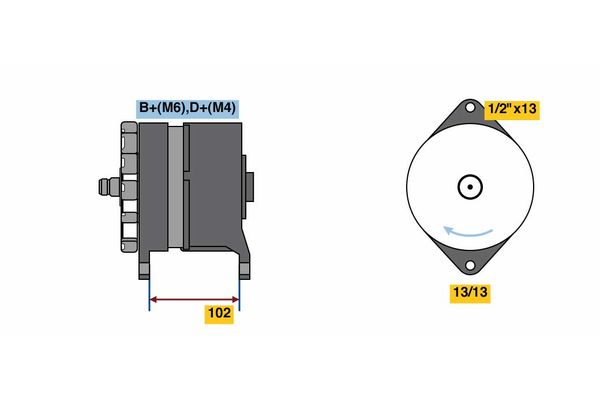 Alternator/Dynamo Bosch 0 986 081 030