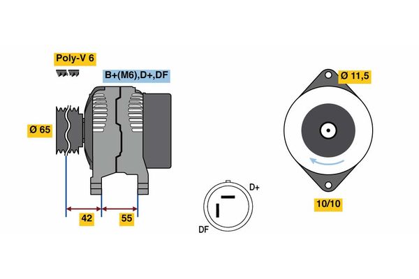 Alternator/Dynamo Bosch 0 986 081 200