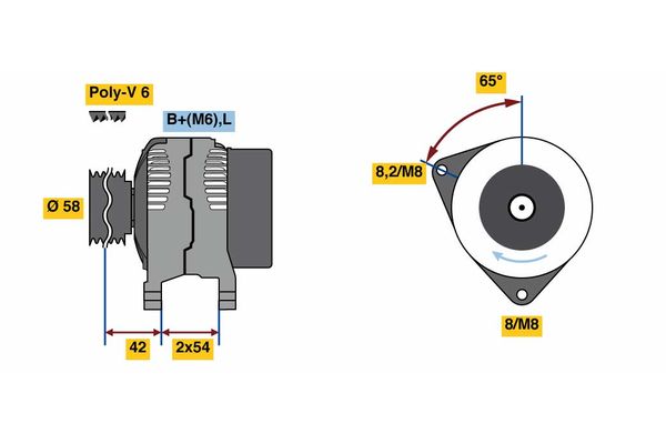 Alternator/Dynamo Bosch 0 986 081 260