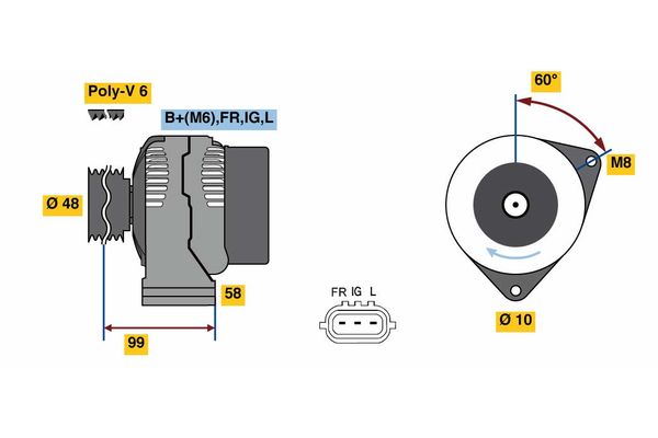 Alternator/Dynamo Bosch 0 986 081 290