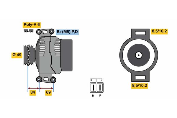 Alternator/Dynamo Bosch 0 986 081 300