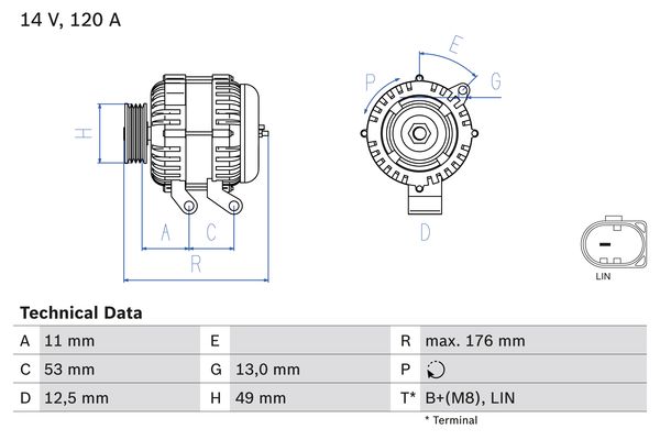 Alternator/Dynamo Bosch 0 986 082 220