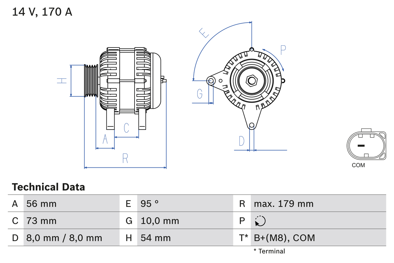 Alternator/Dynamo Bosch 0 986 083 470