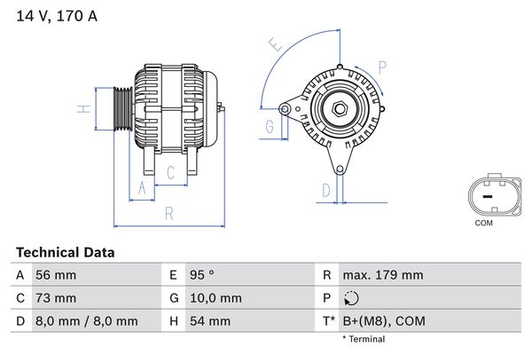 Alternator/Dynamo Bosch 0 986 083 470