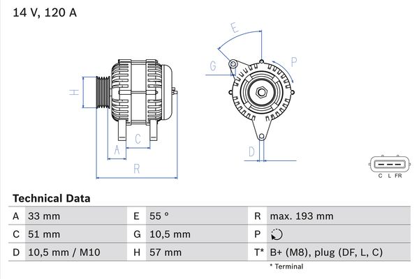 Alternator/Dynamo Bosch 0 986 083 830