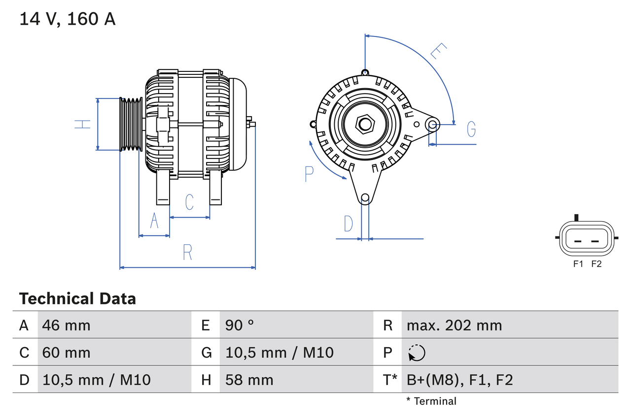 Alternator/Dynamo Bosch 0 986 083 900