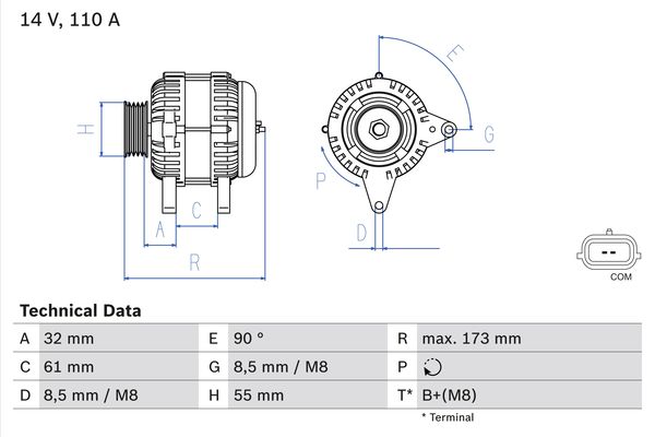 Alternator/Dynamo Bosch 0 986 083 980