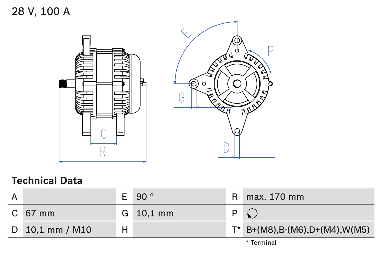Alternator/Dynamo Bosch 0 986 084 180