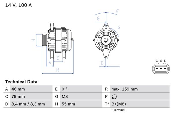 Alternator/Dynamo Bosch 0 986 084 440