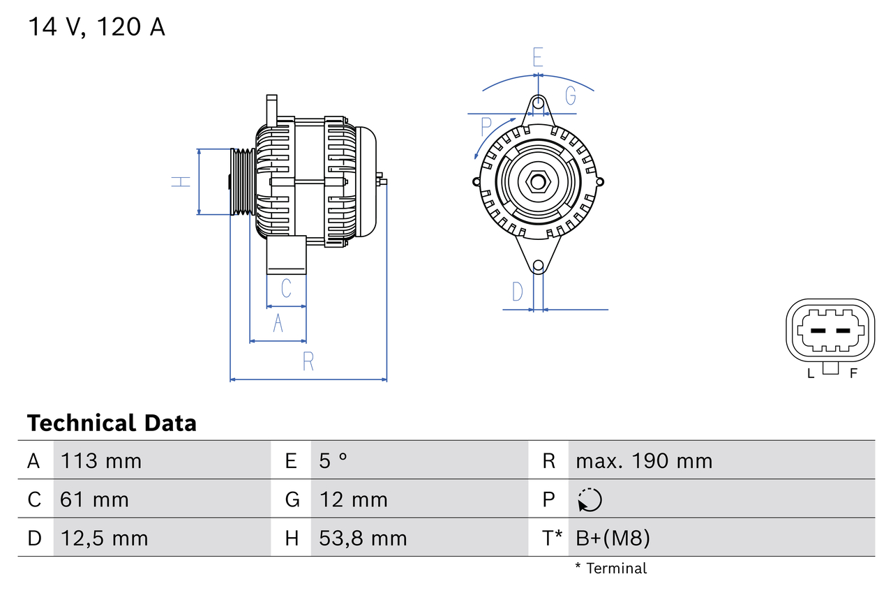 Alternator/Dynamo Bosch 0 986 084 880