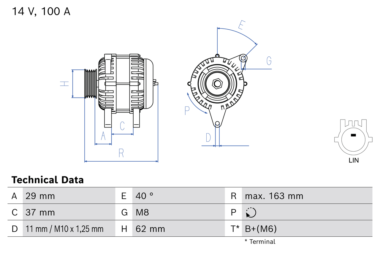 Alternator/Dynamo Bosch 0 986 085 080