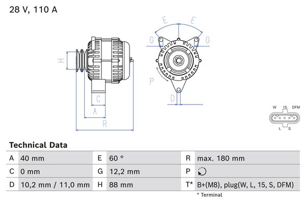 Alternator/Dynamo Bosch 0 986 085 280