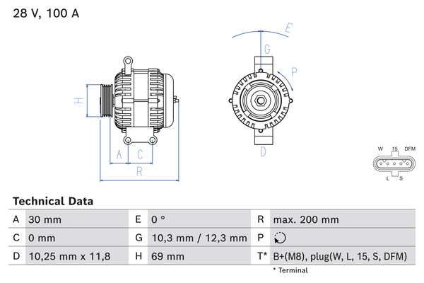 Alternator/Dynamo Bosch 0 986 085 370