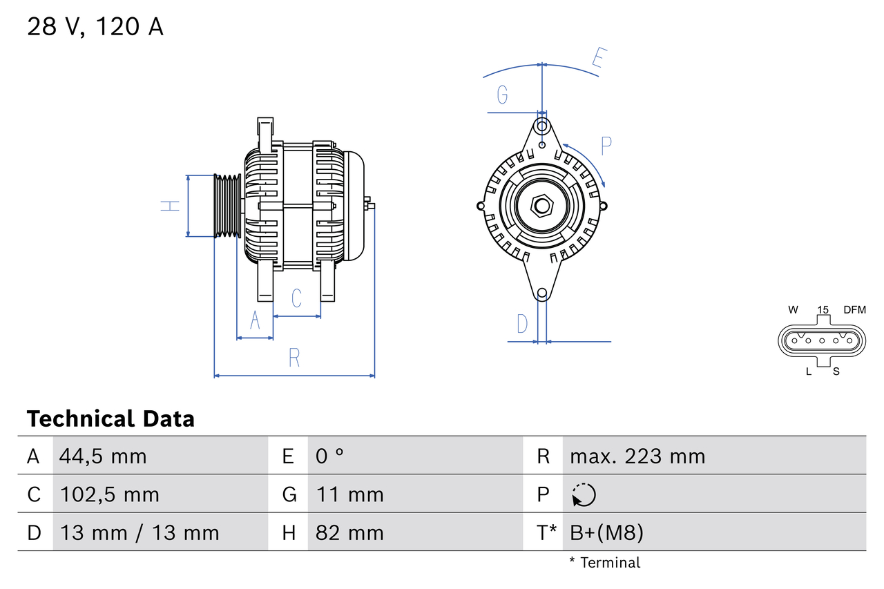 Dynamo / Alternator Bosch 0 986 086 170