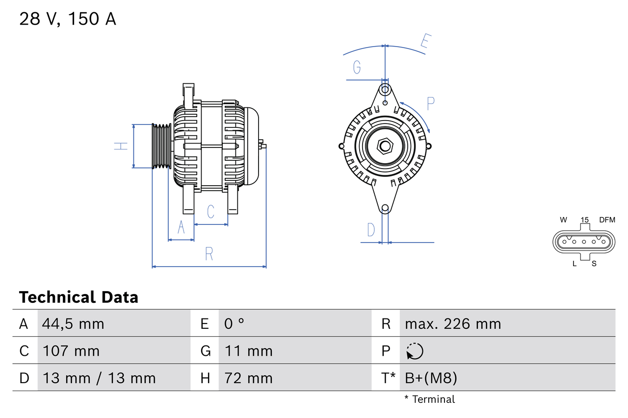 Alternator/Dynamo Bosch 0 986 086 290