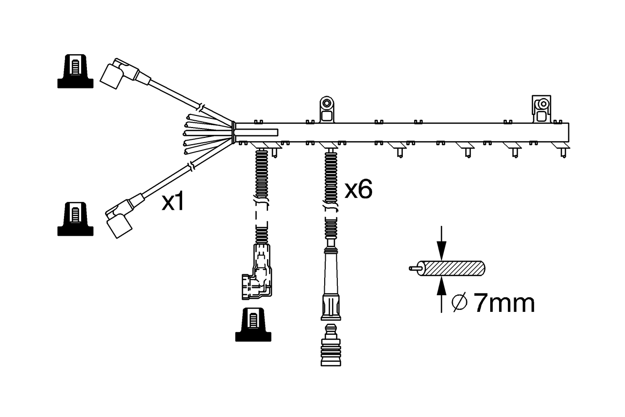 Bougiekabelset Bosch 0 986 356 363