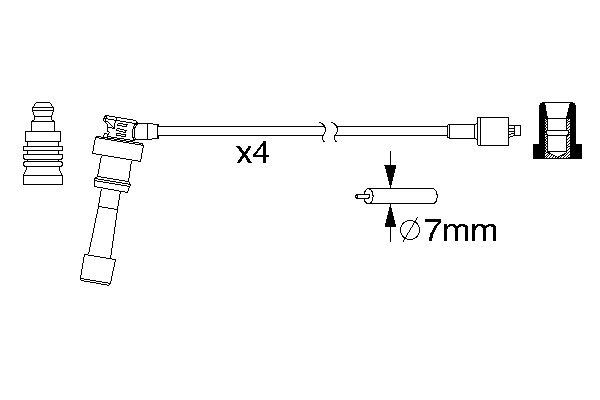 Bougiekabelset Bosch 0 986 357 159