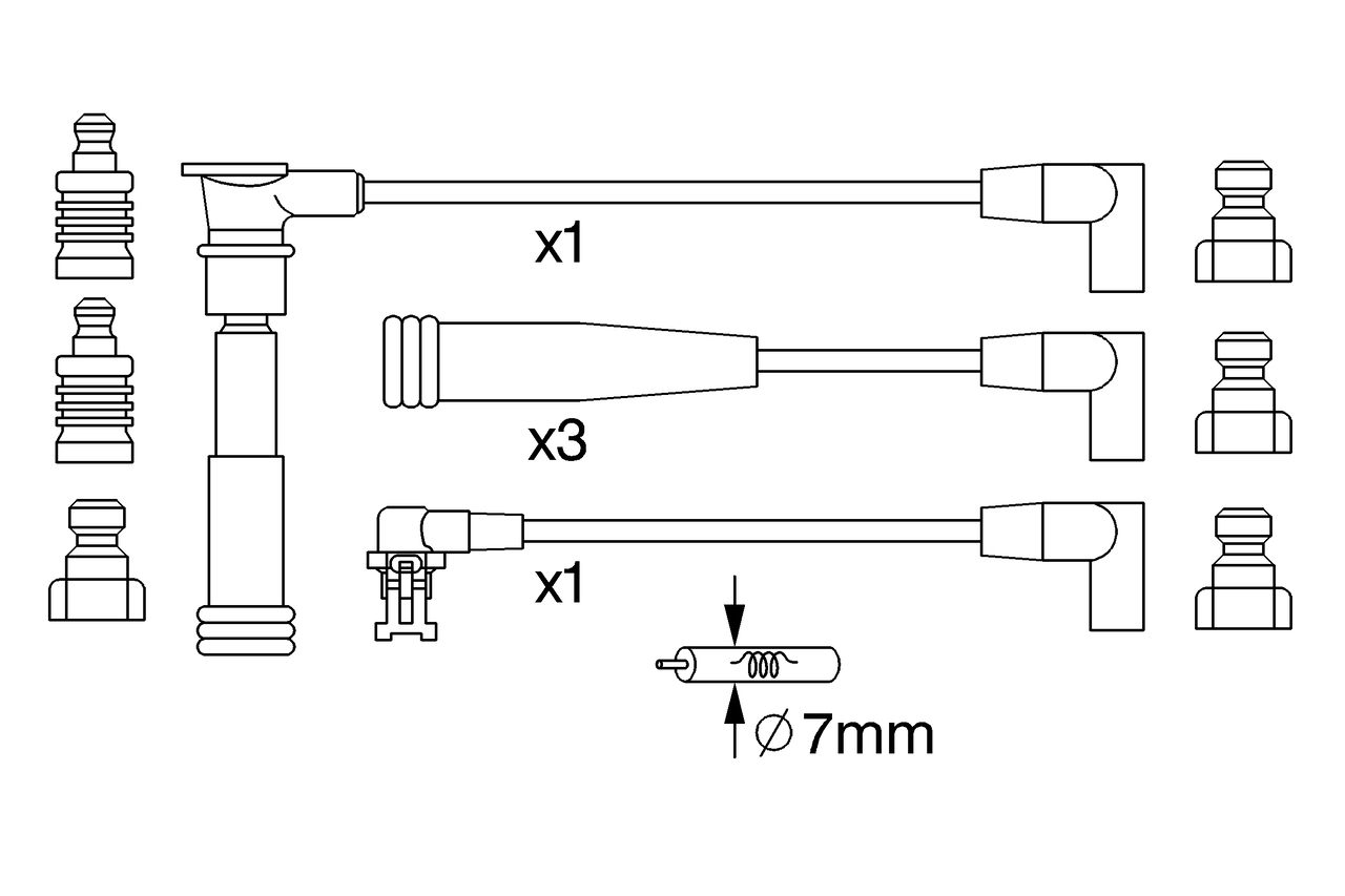 Bougiekabelset Bosch 0 986 357 231