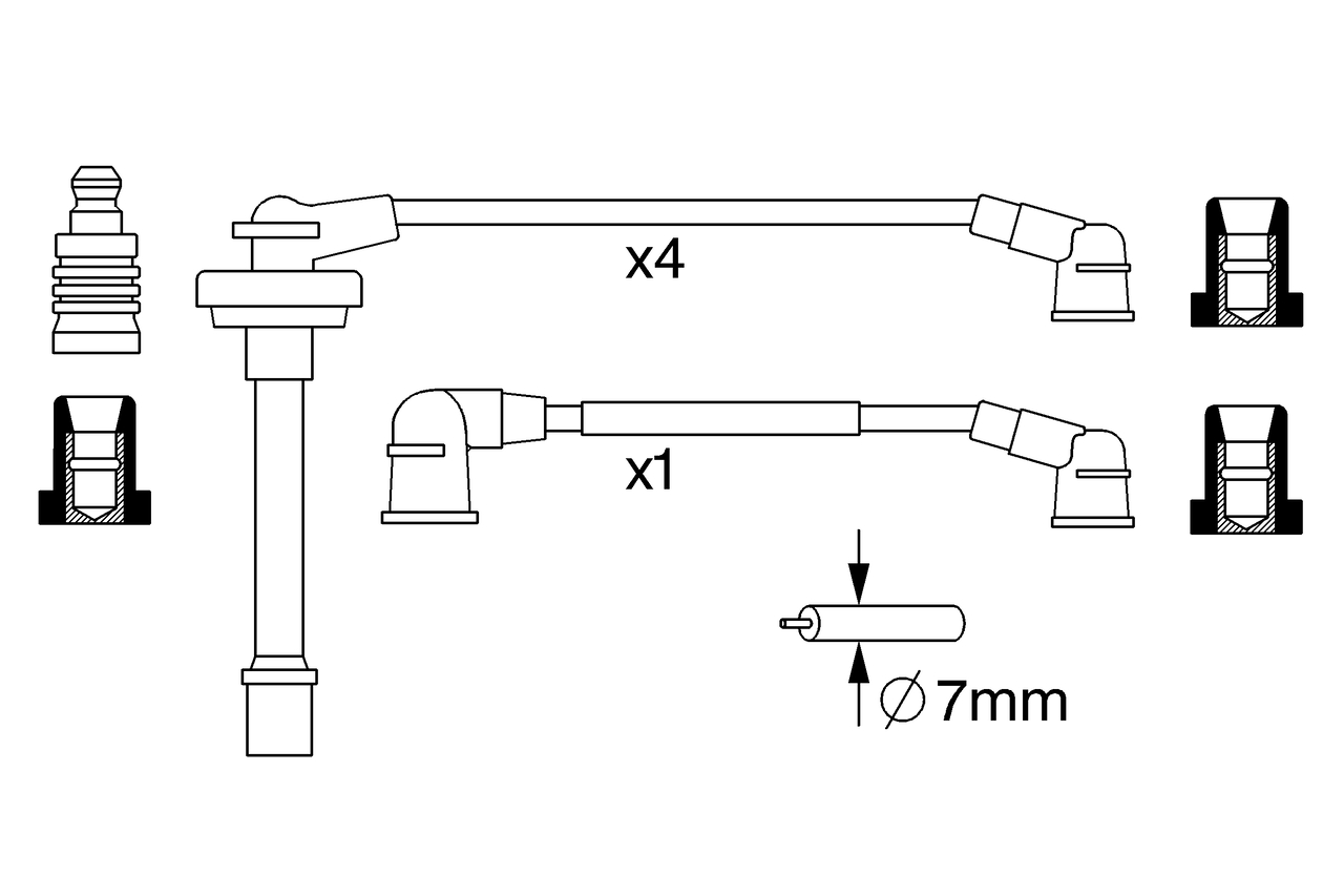 Bougiekabelset Bosch 0 986 357 282