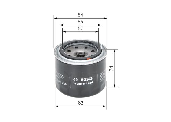 Bosch Oliefilter 0 986 452 016